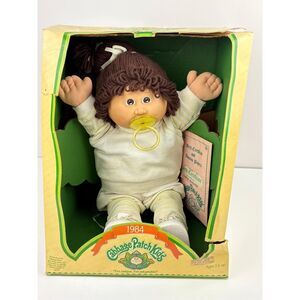 1984 Cabbage Patch Kids #3900 Girl Doll Brown Eyes Zarah Marleen w/ Box